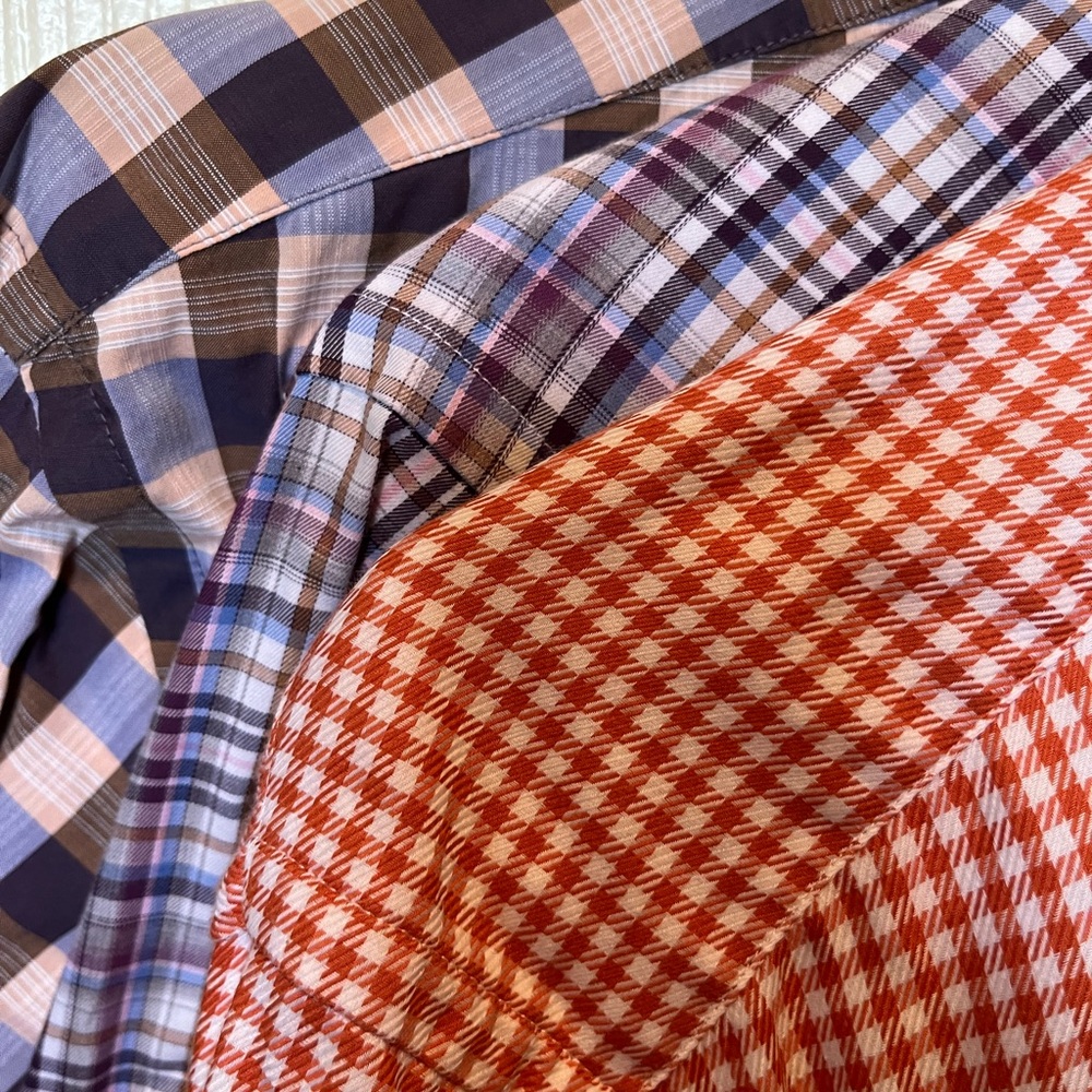 THREE (3) Peter Millar Dress Shirts, size large (16.5)